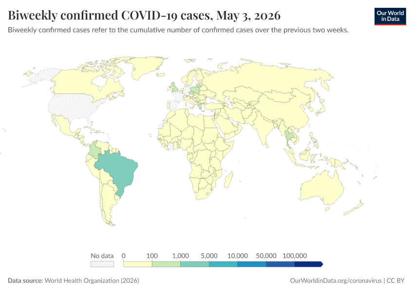 A thumbnail of the "Biweekly confirmed COVID-19 cases" chart