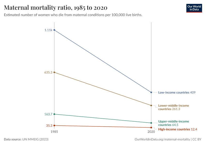 A thumbnail of the "Maternal mortality ratio" chart